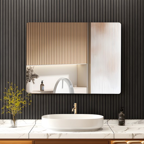 Illuminated bathroom mirror - bathroom,