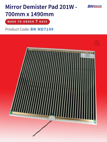 Mirror demister pad - demister,